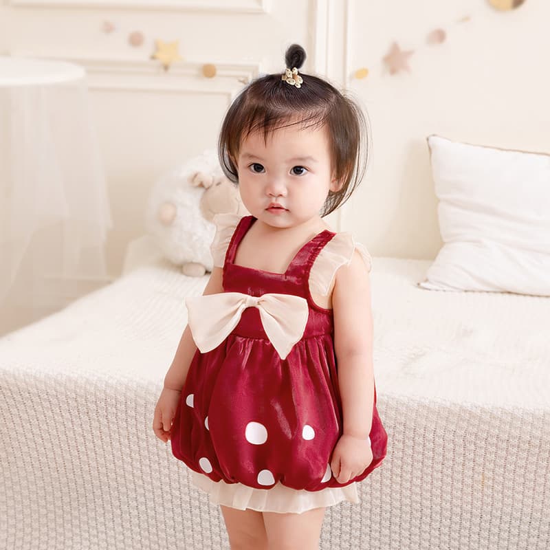 Summer Princess Style Baby Girl Dress Cotton Polyester Blend Infant One Year Old Birthday Dress Floral Print Strapless Skirt