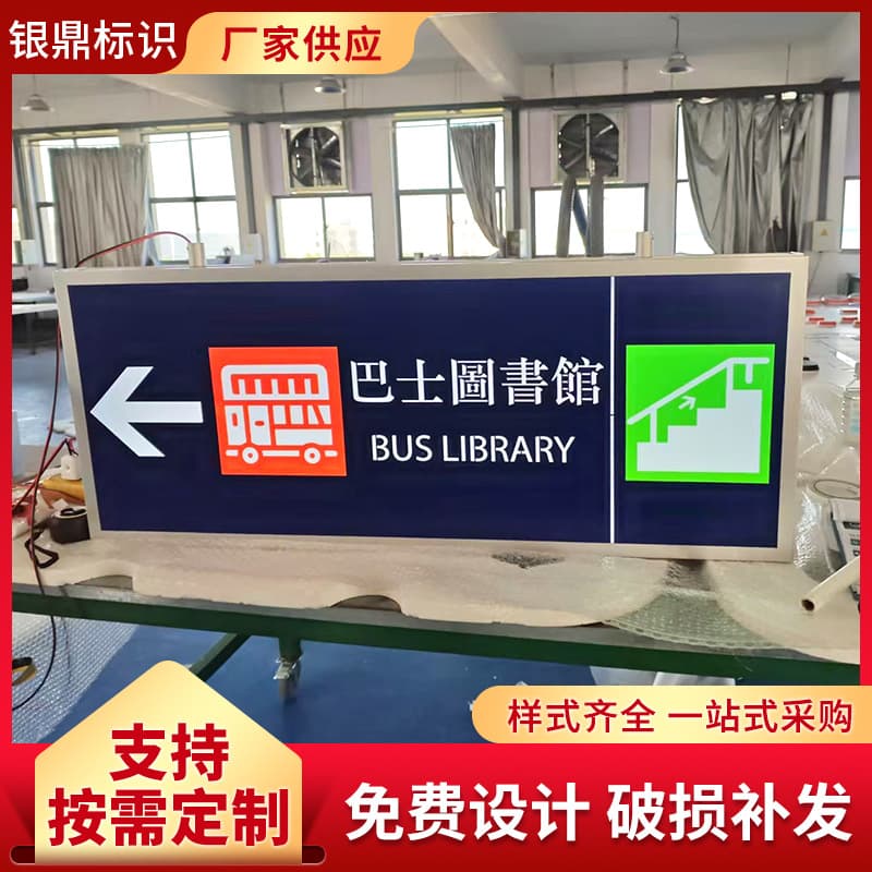 Subway Suspended Light Box Underground Garage Hanging Sign Light Box Shopping Mall Parking Lot Double-Sided Light Box Directional Sign
