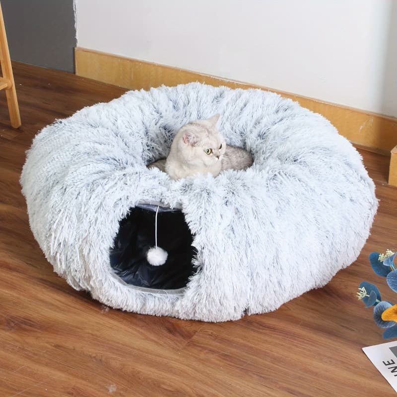 2026 New Cross-Border Cozy Cat Tunnel Soft Plush Cat Tunnel for Dropshipping