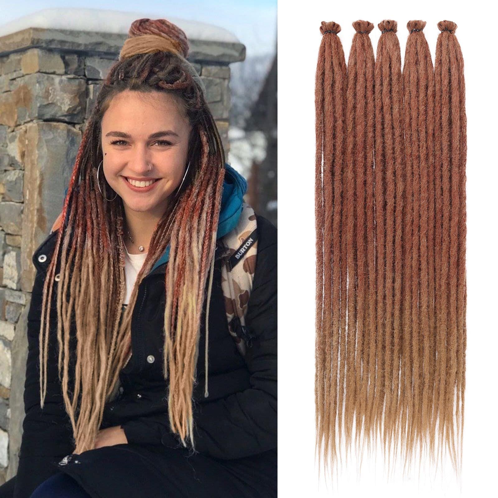 Dreadlock Extensions - Hand-crocheted braids made of African synthetic hair