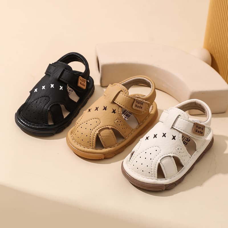 Summer New Infant Squeaky Shoes 0-1-2 Years Old Boys Girls Toddler Walking Shoes Sandals Soft Sole Baby Shoes Breathable