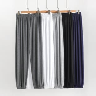 Summer Modal Thin Large Size Sports Pants for Middle-aged and Elderly Men, Loose Mosquito-proof Pants, Home Pants