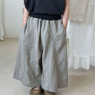 Personal Favorite Versatile~Korean Style Children Simple Pants Long Pants Boys Girls Mosquito Pants Wide Leg Pants Summer Trendy Cotton