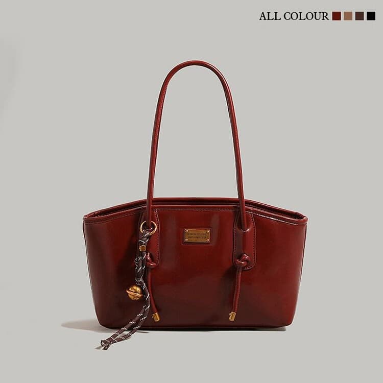 Red Festive Bridal Wedding Bag Women's 2025 New Trendy Tote Bag Large Capacity Wedding Banquet Bag Commuting Shoulder Underarm Bag