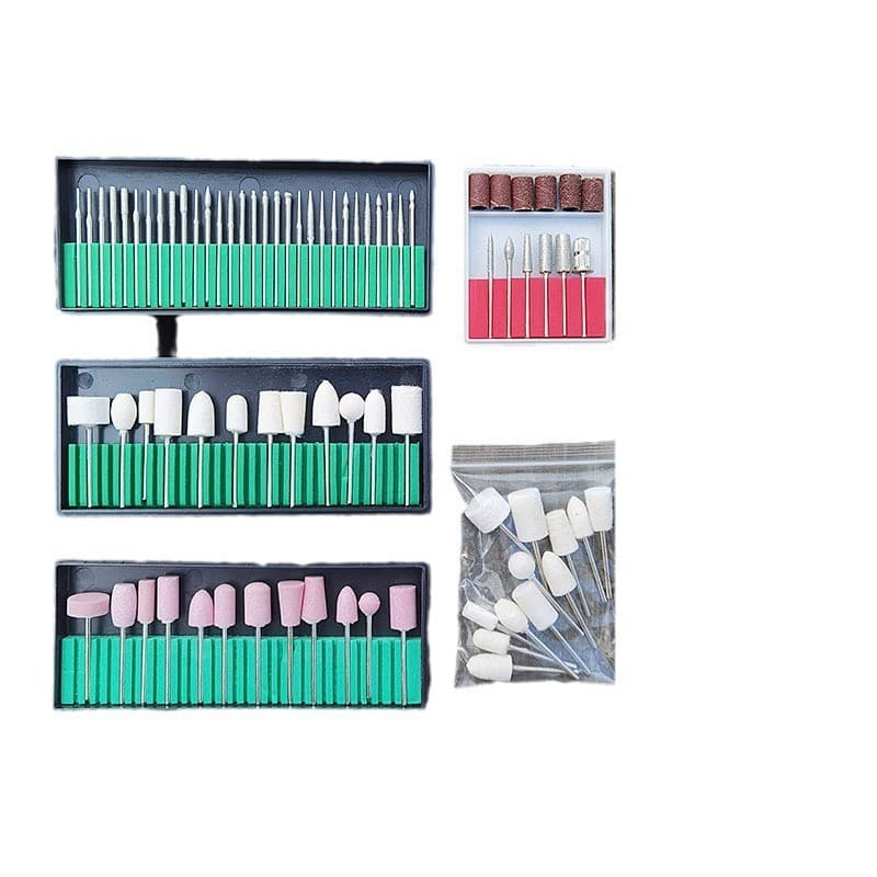 Nail Art 5-Piece and 6-Piece Set, Diamond, 12-Piece Wool Nail Filing and Manicure Set, Nail Art Filing Accessories