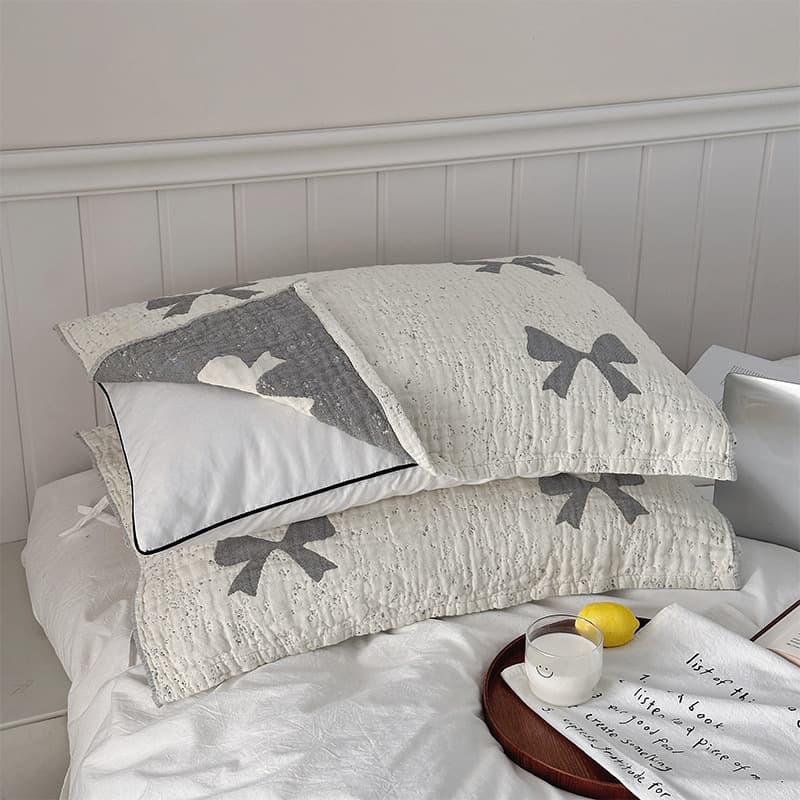 Cartoon Gauze Pillowcase for Adults, Household Pillow Pad, All-Season Thick Pure Cotton Couple Student Wholesale