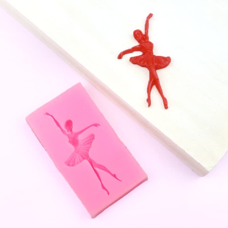 Xunwei In Stock Ballerina Girl Silicone Chocolate Mold Fondant Cake Decoration Mold Handmade Resin Mold