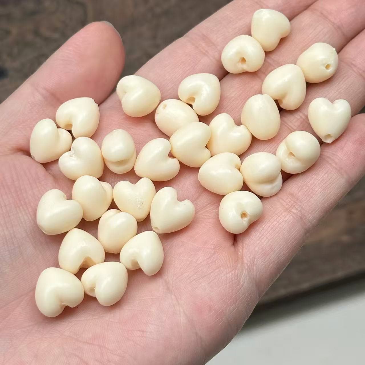 Ivory Nut Heart Carved Matching Beads Loose Beads DIY Bodhi Seed Bracelet Super Cute Accessories Handheld Components Unisex