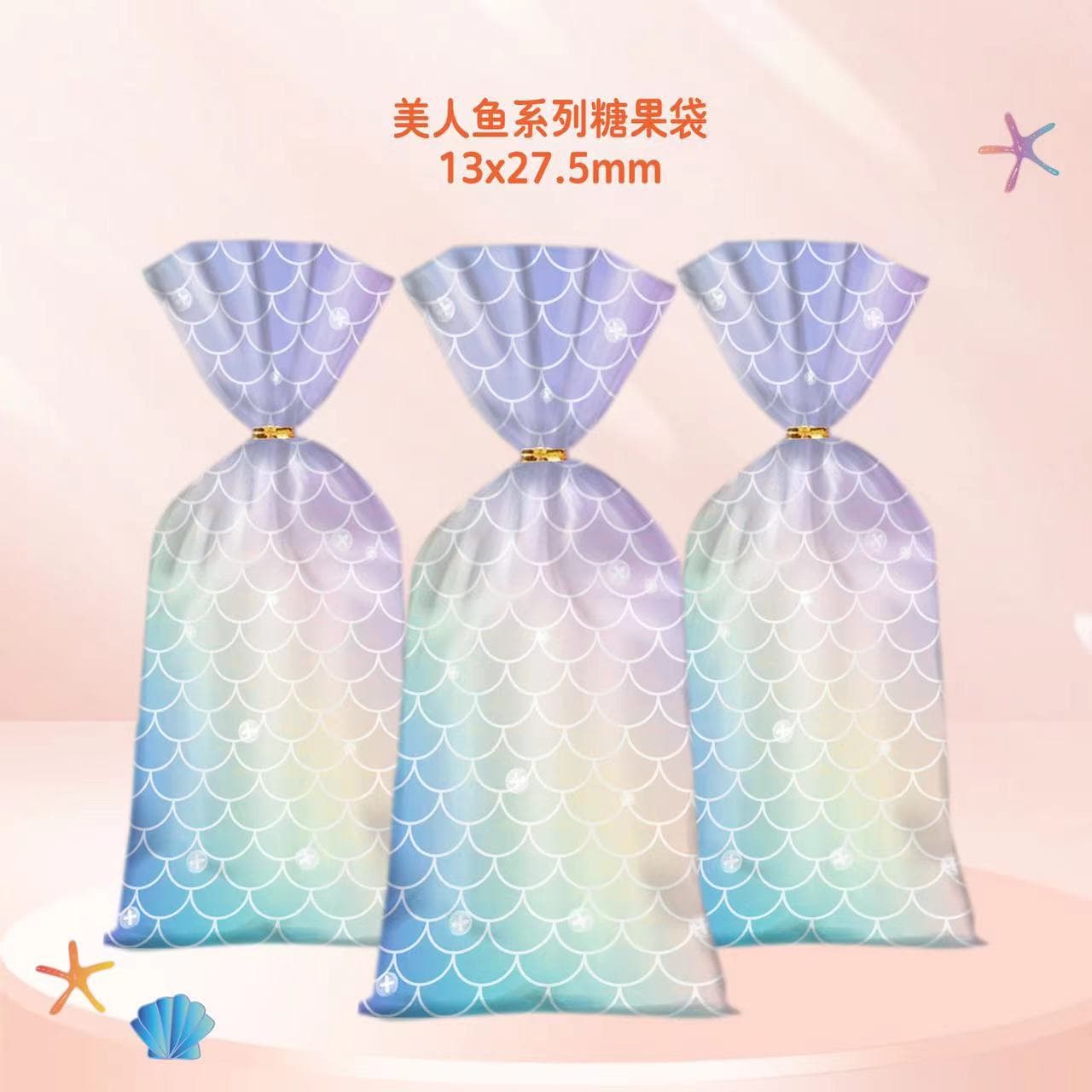 Original Cross-border Mermaid Series Candy Bags Children's Birthday Party Gift Bags Christmas Gift Wrapping Bags