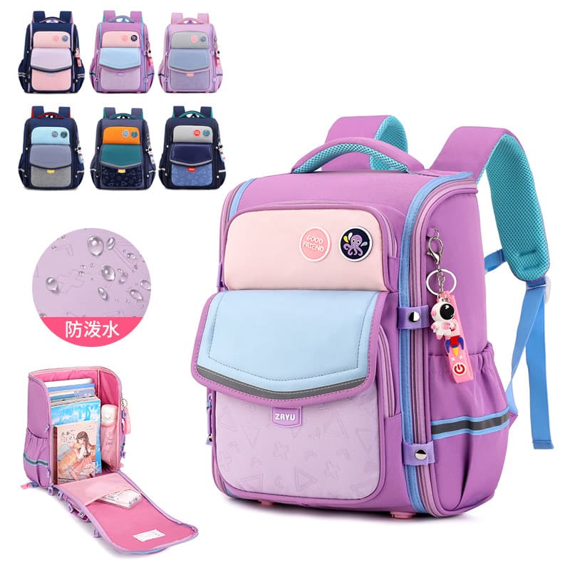 Large Capacity School Bag for Kids, Durable and Anti-Fouling, Spine Protection for Ages 6-12, Boys and Girls