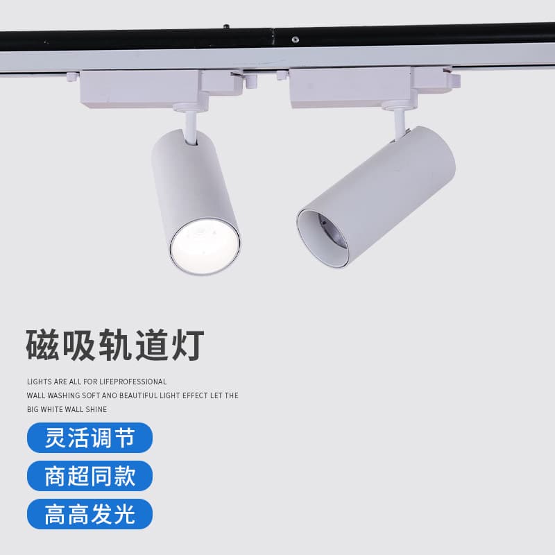 Factory direct supply led track spotlight 10w20w30w commercial exhibition hall wedding dress shop fill light rotatable adjustable spotlight
