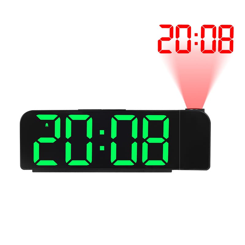 New LED Simple Projection Alarm Clock with Large Color Display and Temperature Function Model 8013