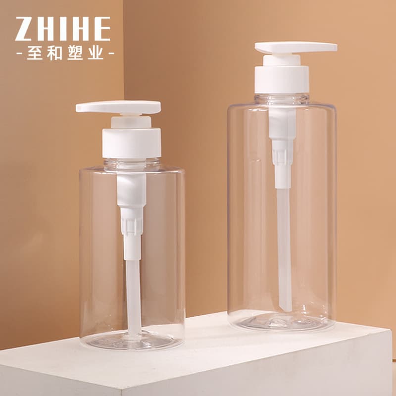 Spot wash bottle hotel bathroom 300ml shower gel bottle transparent 500ml shampoo bottle press hand sanitizer bottle