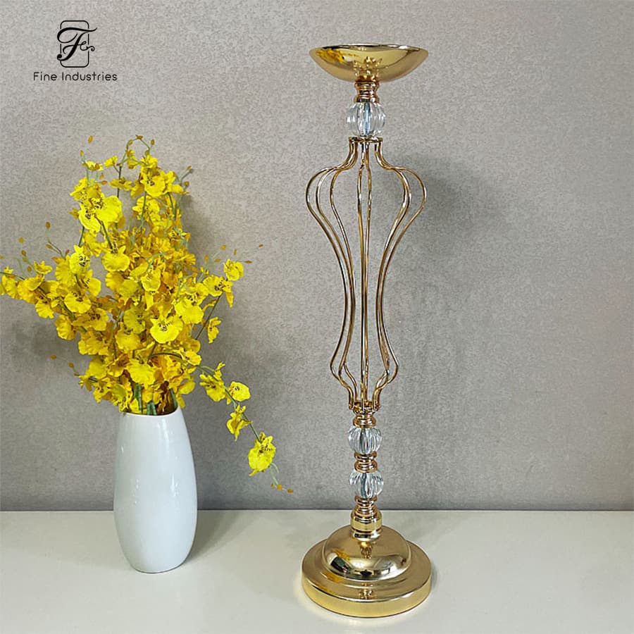 Hot New Wedding Decoration Gold Candle Holder Tableware Ornament Table Centerpiece Wedding Setup