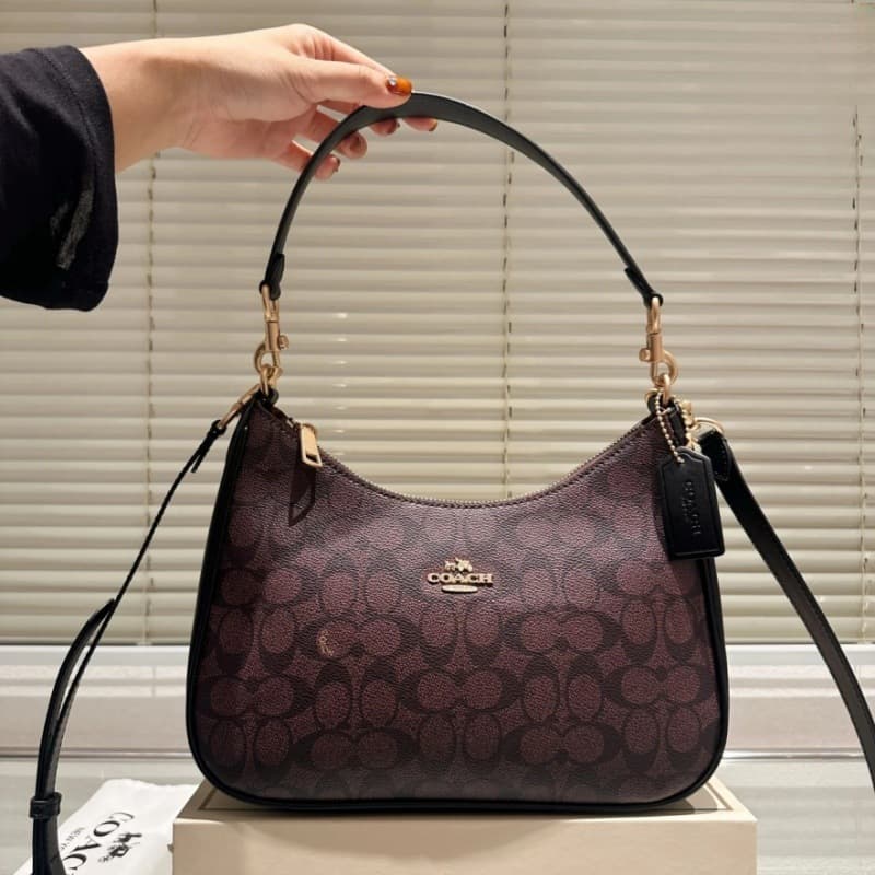 New Crossbody Koujia C-brand Women's Shoulder Bag, European and American Retro Teri Large Handheld Underarm Crossbody Crescent Bag