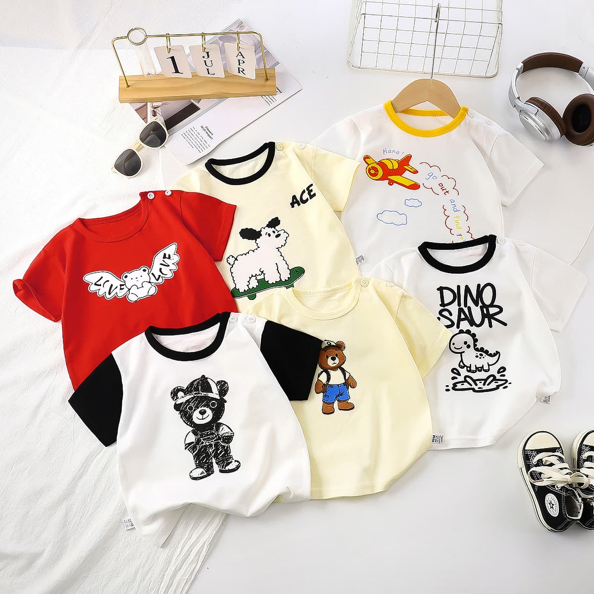 Children's short-sleeved T-shirt pure cotton category A summer new style boys baby girls cotton clothes Korean version 2026 children's clothing