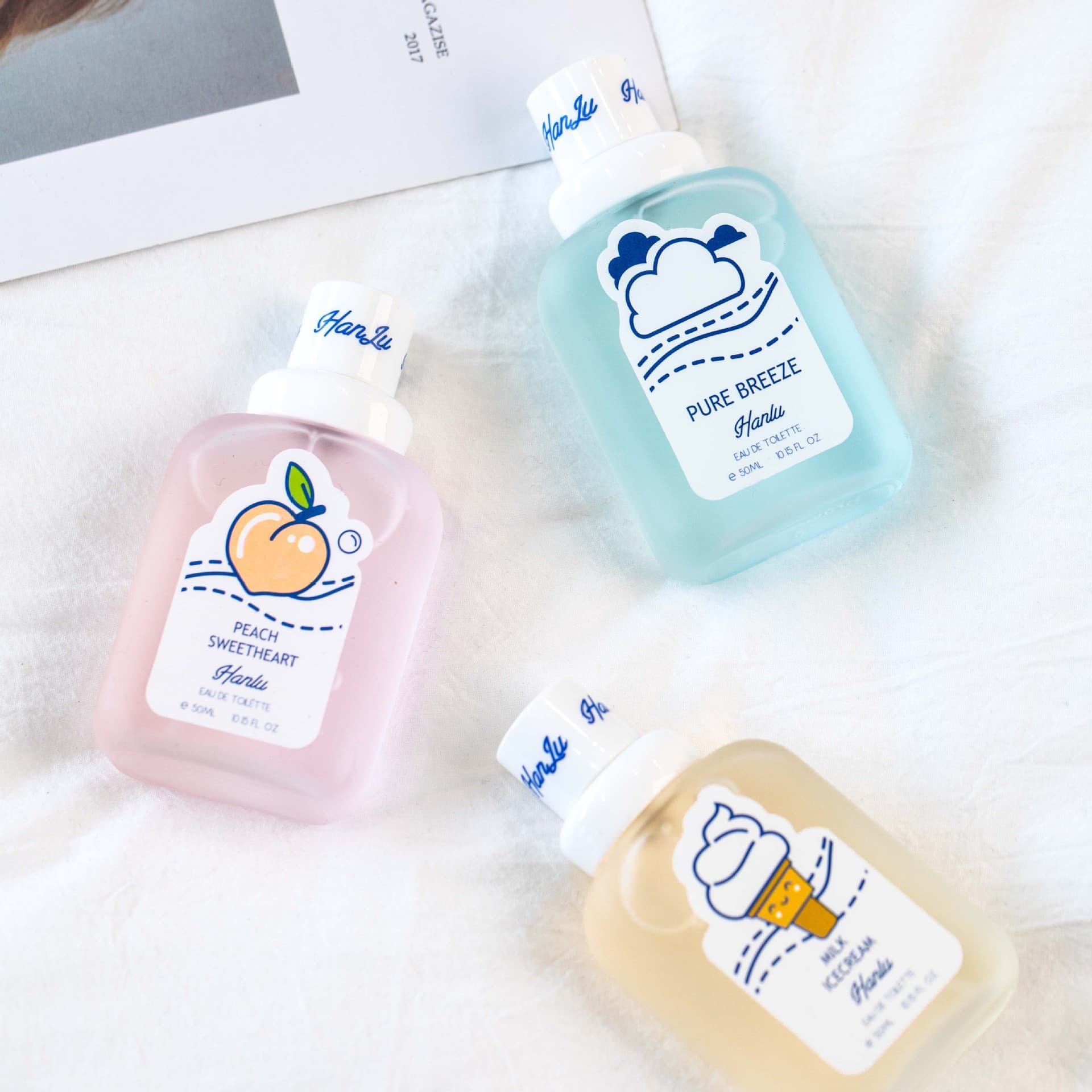 Hanlu Little Bear Baby Milk Scent Perfume Long-Lasting Fresh Natural Peach Fruity Fragrance Internet Celebrity Women's Perfume