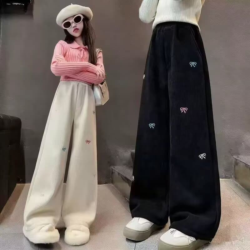 Amazon 2026 New Girls' Summer Casual Versatile Drawstring Straight-Leg Flowing Floor-Length Pants In Stock