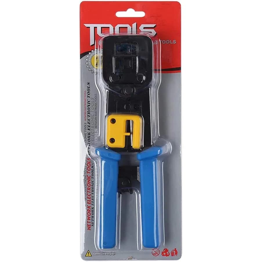 Through-Hole Network Cable Crimper Punch-Down Tool Multi-function EZ Crimper 6P/8P Dual-Use Hardware Tool Pliers