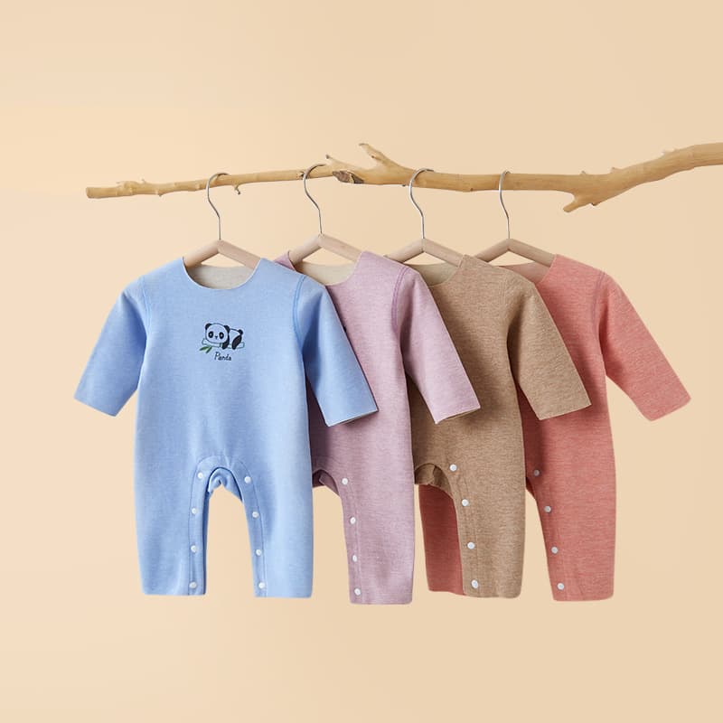 Baby Onesie Spring Autumn Winter Velour Base Layer Newborn Winter Clothes Long-Sleeve Romper Warm Sleepwear