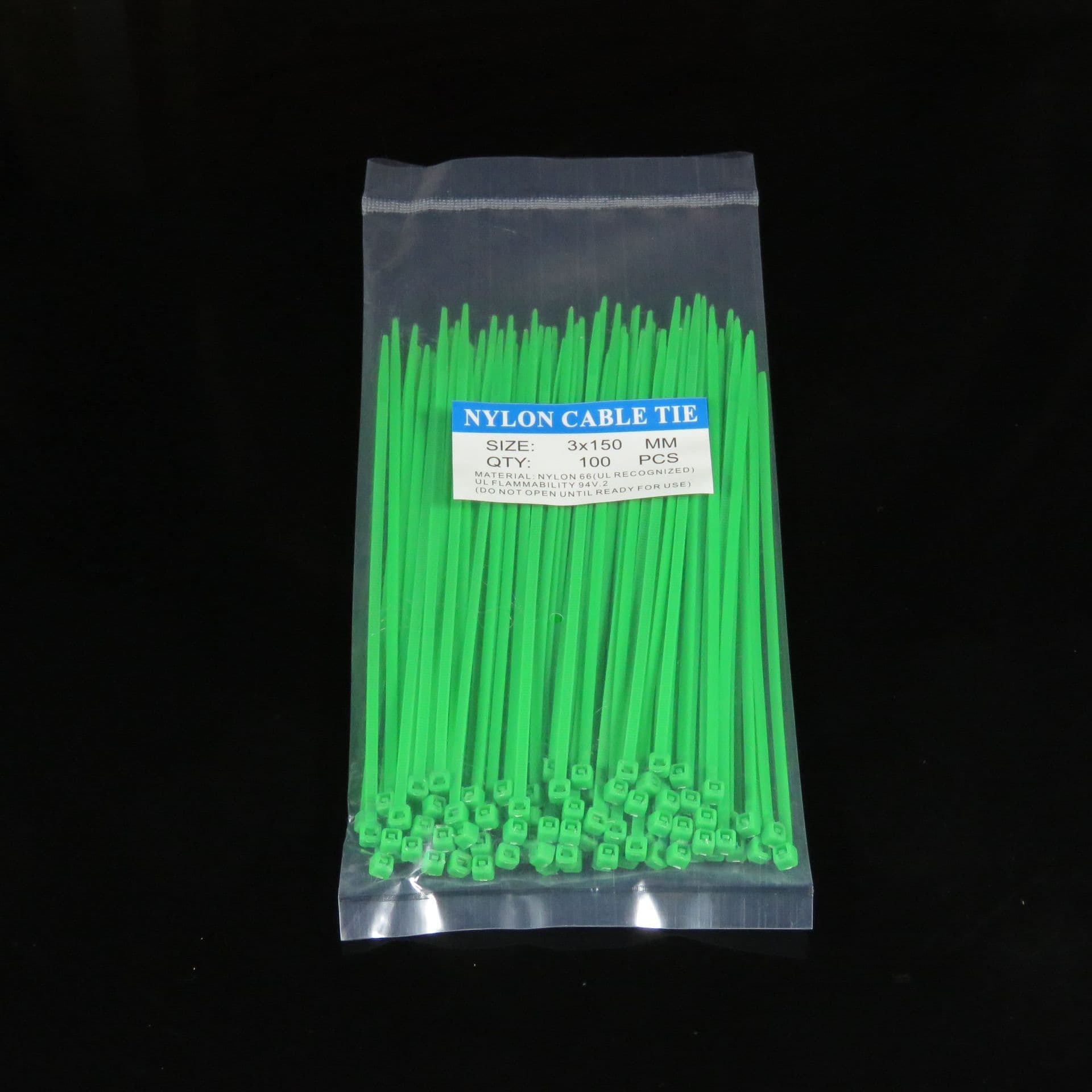 Colorful self-locking nylon cable ties, white plastic cable ties, craft gardening bundles, green nylon cable ties