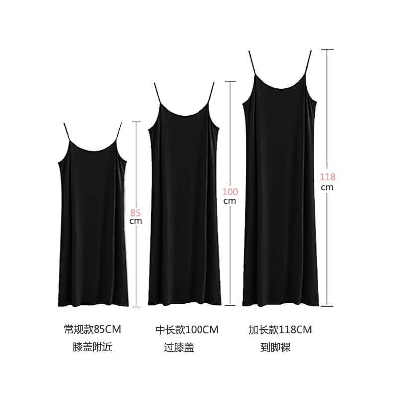 [10-Pack] Solid Color Camisole Nightgown Women Summer Dress Slip Dress Mid-Length Base Dress Bodycon