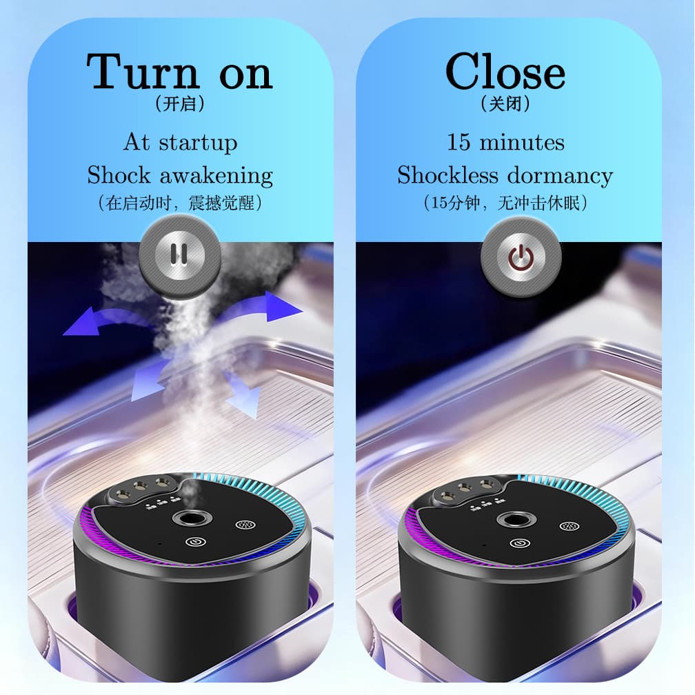 2026 New 3-Color Starry Sky Smart Spray Car Aromatherapy Diffuser, RGB Ambient Light, Creative Car Accessory Fragrance