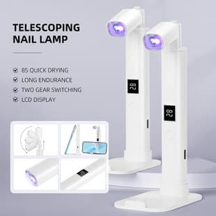 Handheld Light Therapy Nail Lamp Stand, Adjustable Multi-Function Stand for Nail Tips, Curing Lamp Stand Kit