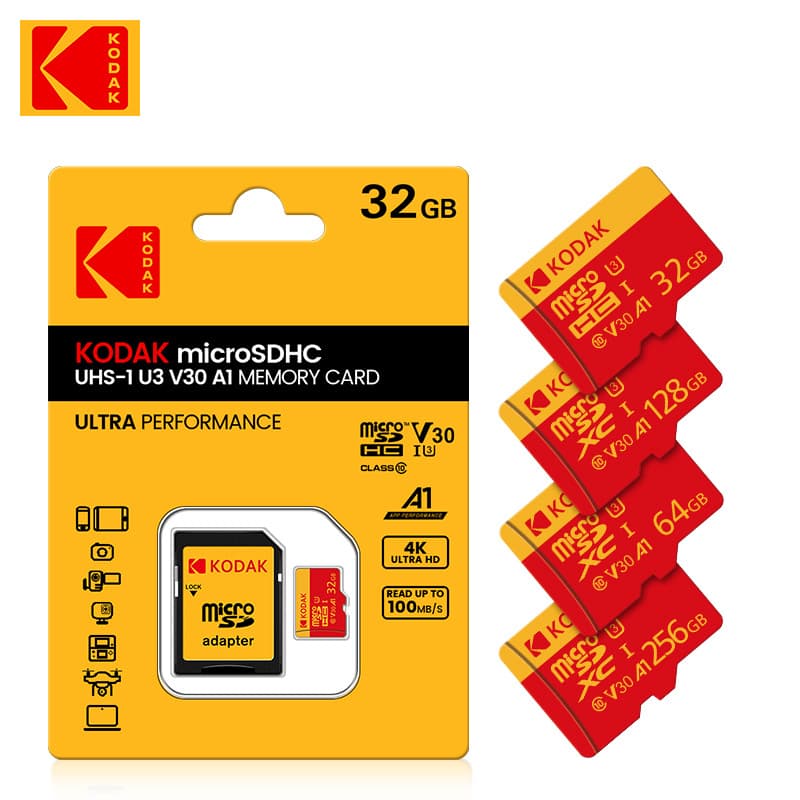 Factory direct sales of KODAK 32G memory card, 64GTF card, 128G monitoring dashcam, 4K high definition.