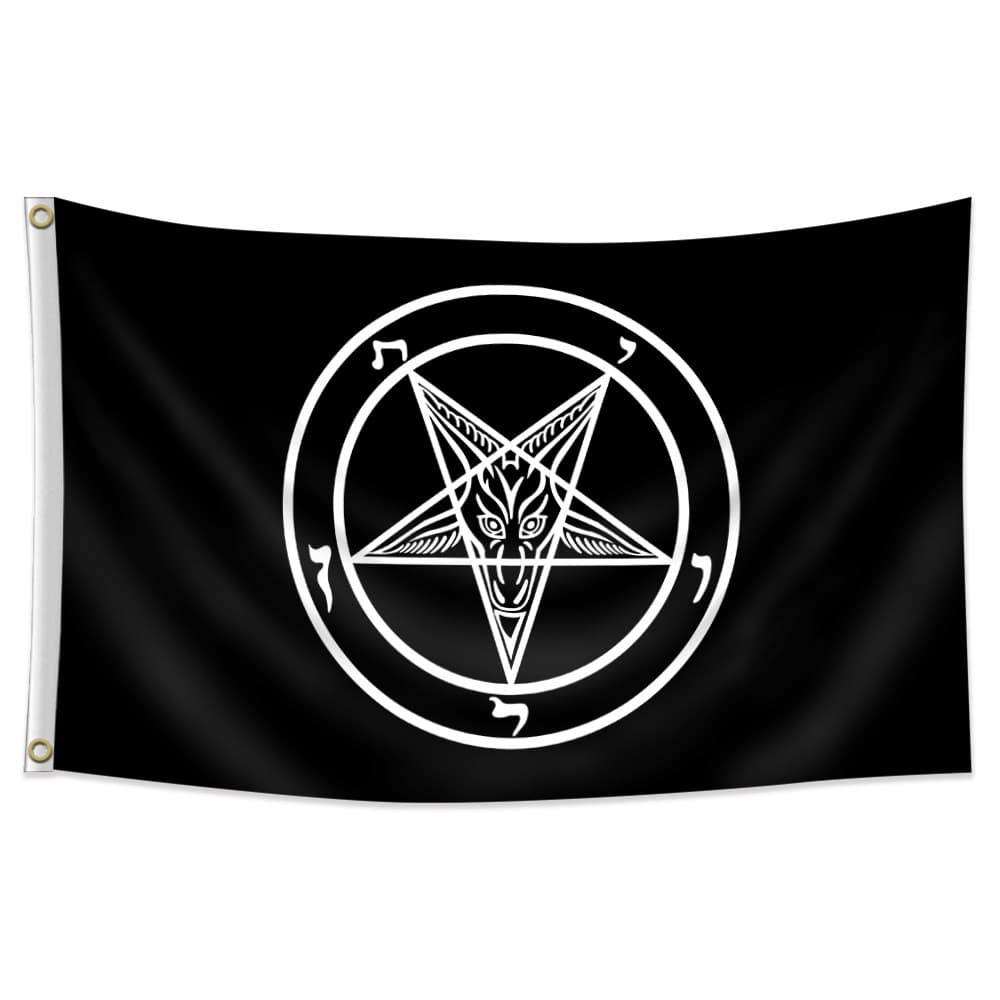 Cross-border Temu Amazon Satanism Flag Banner 90*150cm 3x5ft