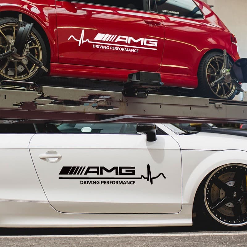 For Mercedes Door Sticker AMG Fender Decal Body Sticker Reflective Modification Sticker