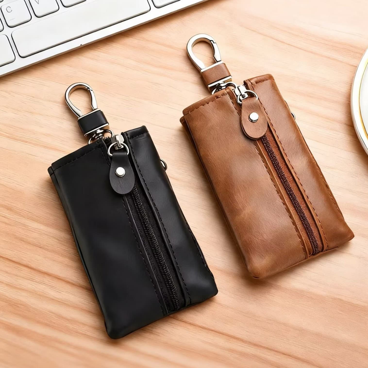 TikTok Hot Selling High-End Vintage Men's Key Holder Creative Retro Multi-Functional Key, Coin, and Card Organizer