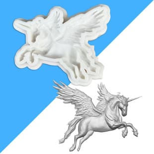 New Pegasus Unicorn with Wings Fondant Silicone Mold, DIY Cake Decoration Baking Mold