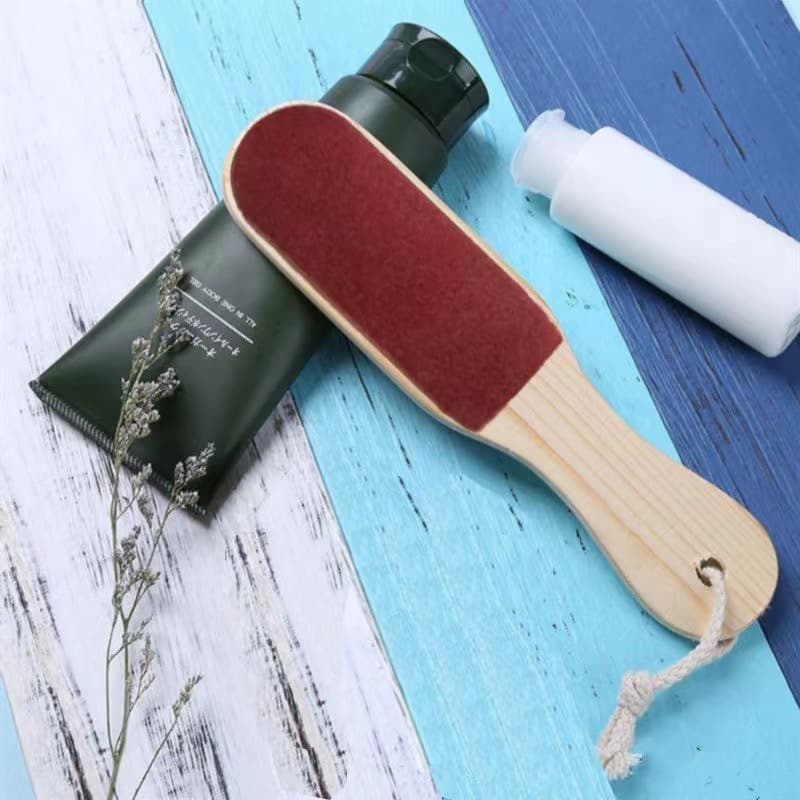 Factory Double-Sided Wooden Handle Foot File - Callus Remover for Foot Care, Coarse and Fine Sanding Foot File, Pedicure Tool