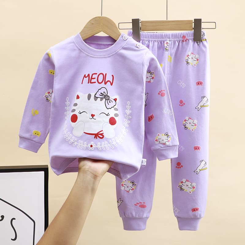 Children's Underwear Set Cotton Boys New Autumn Winter Pajamas Baby Thermal Underwear Pants Loungewear Kids Clothing Wholesale