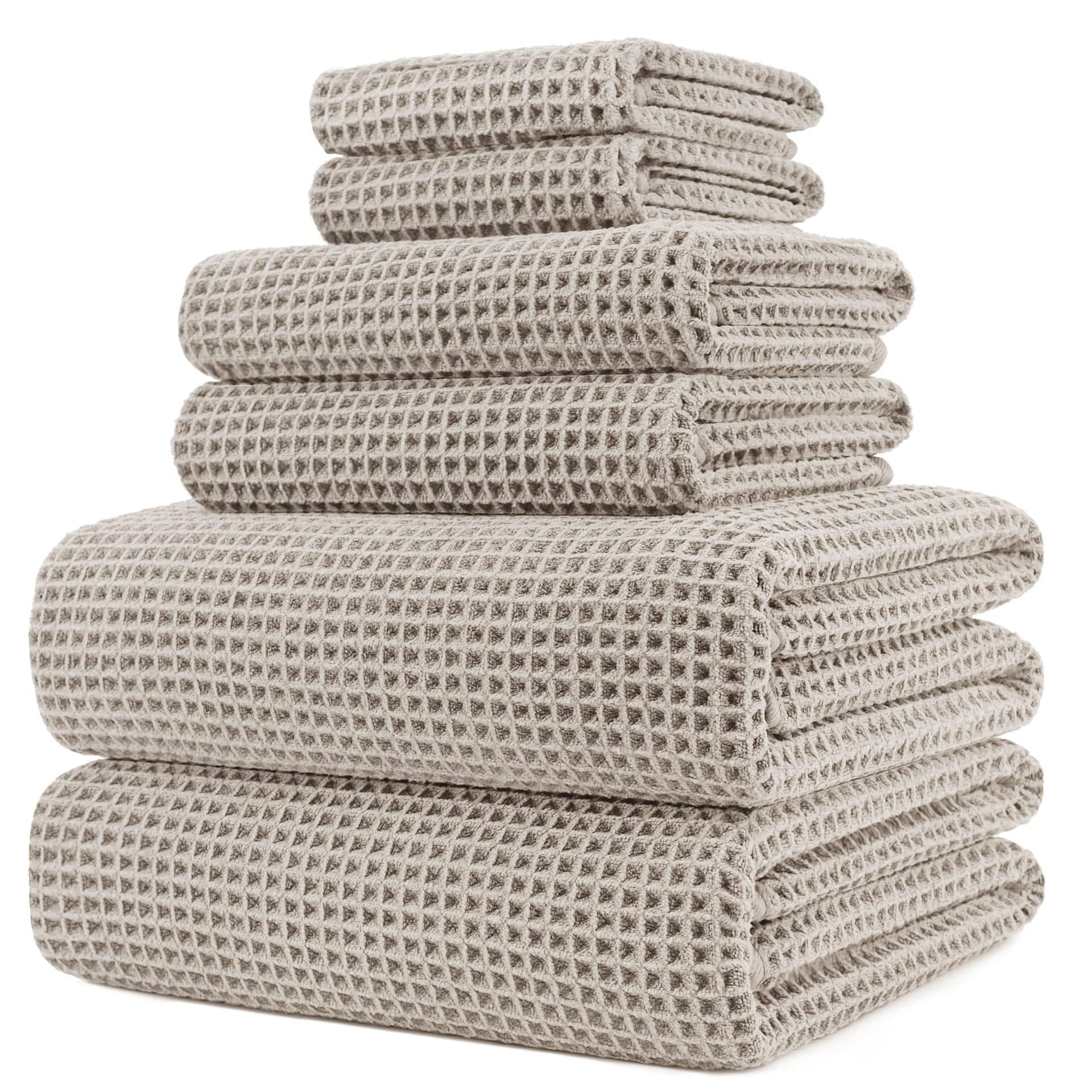 Pure Cotton Waffle Bath Towel with Strong Water Absorption, Suitable for Spa Centers, Bathrooms, Swimming Pools, and Gyms, Soft Woven Towel