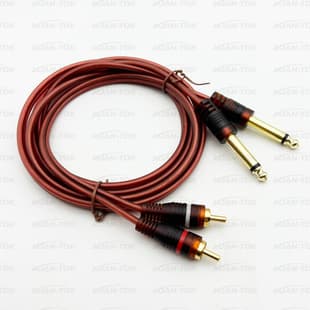 1.5m Gold-Plated Dual 6.35mm to Dual RCA Audio Cable Dual 6.5mm to Lotus Mixer Audio Cable