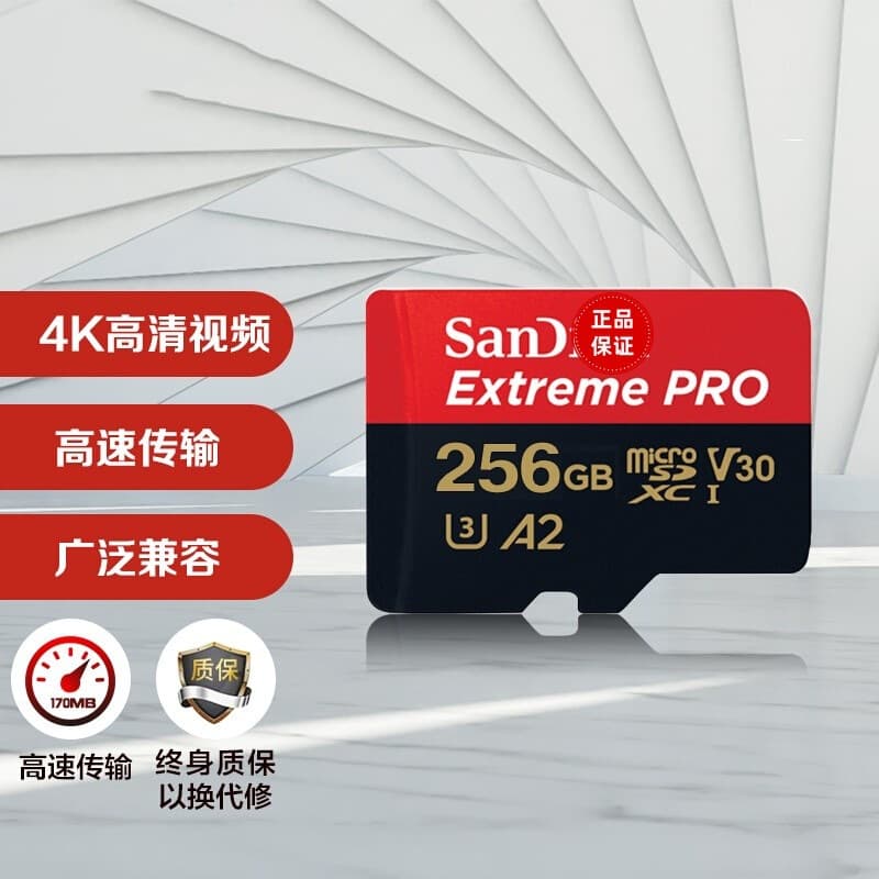 Compatible with Flash Memory TF Card 256GB High-Speed SD Card for Pocket 3 DJI Osmo 360 Camera 4K Storage Card