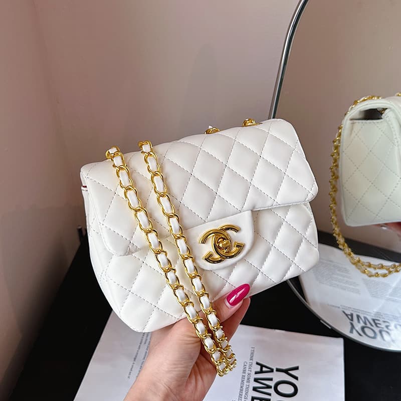 Cross-border 2026 diamond chain bag high-end small fragrance light luxury fashion women's bag versatile single shoulder crossbody small square bag