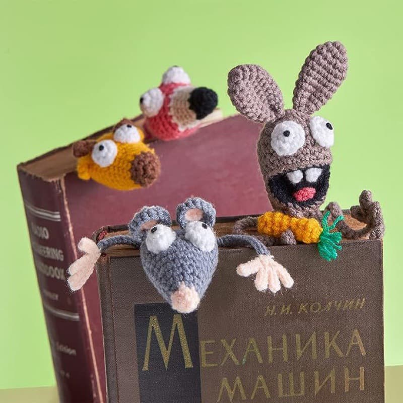 Animal Cartoon Bookmark Crochet Pattern - Cute Handmade Crochet Bookmark