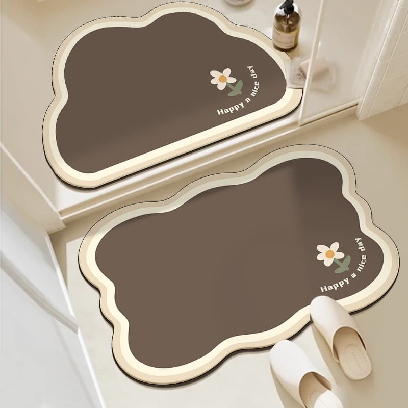 Bathroom Diatomaceous Earth Mat Absorbent Non-Slip Soft Pad for Toilet, Kitchen, Doorway, Restroom Rug