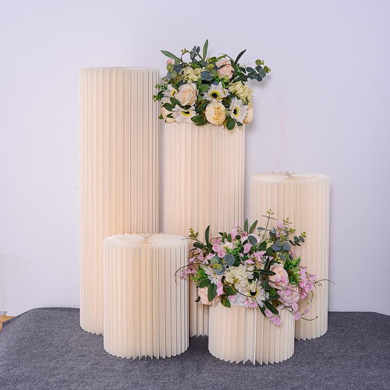 Wedding Dessert Table Roman Column Road Sign, Paper Pearl Decoration, Wedding Window Display Pillar