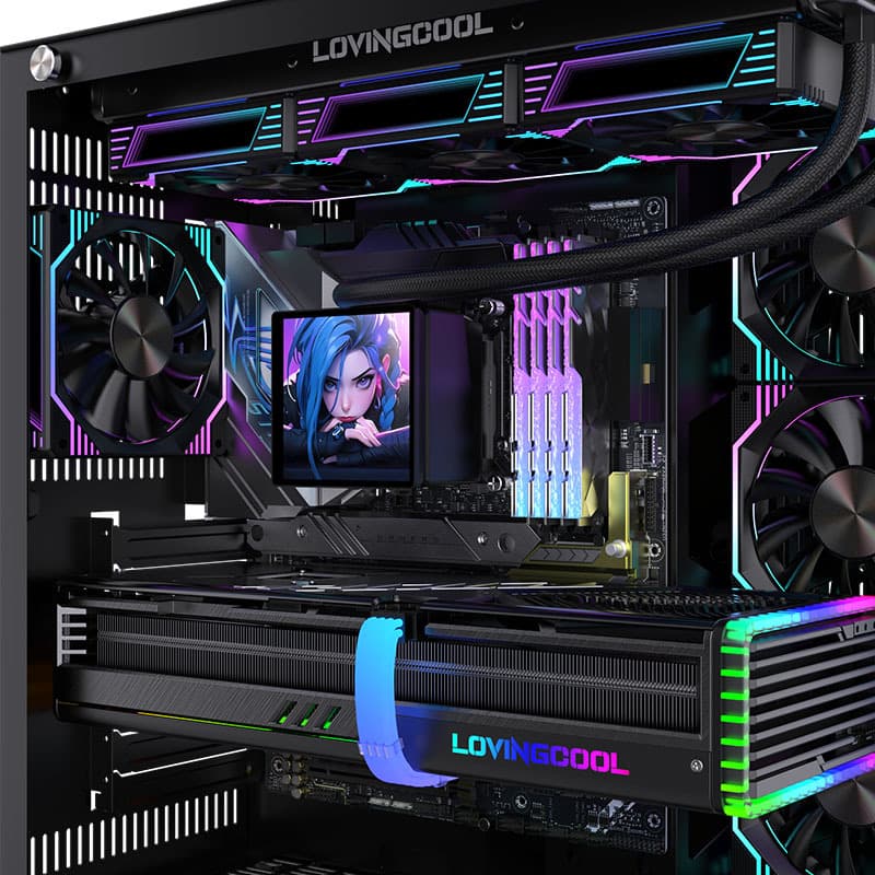 DIY Animation Screen Magnetic Temperature Control Chassis Water Cooling Radiator PWM ARGB Sync All-in-One Water Cooler