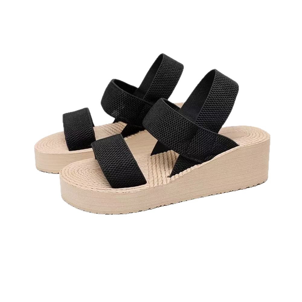 New EVA Women's Sandals Thick Platform Wedge Slippers Wear-Resistant Height-Increasing Ins Style Student Sandals Lightweight Breathable