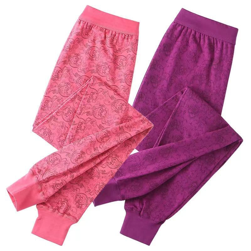 Autumn and Winter Thickened Women's Pants, Middle-aged and Elderly Pure Cotton Printed High Waist Cotton-wool Pants, Fertilized Cotton Warm Pants Lined Pants