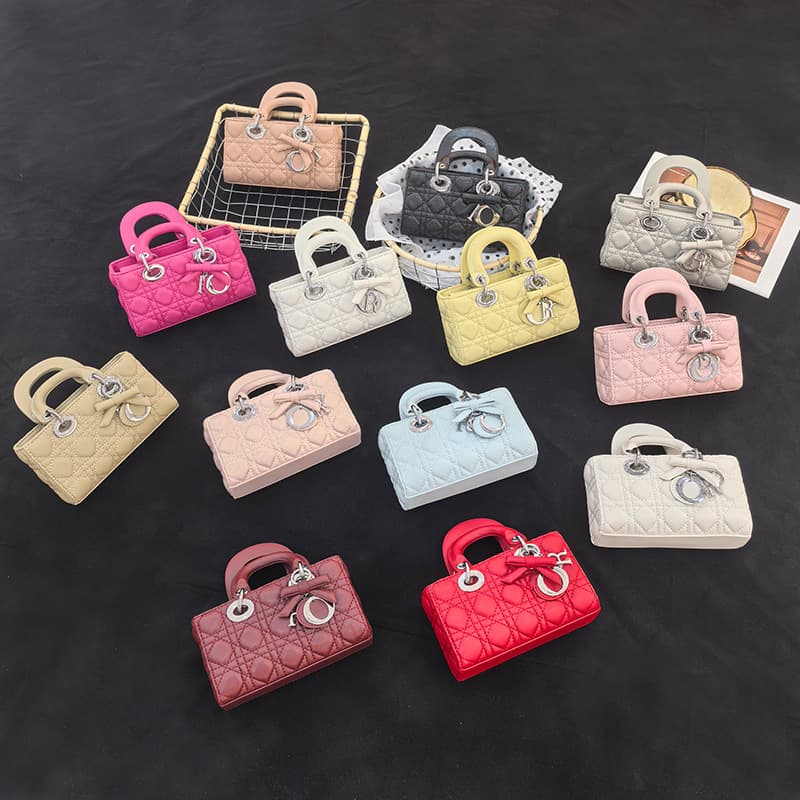 D Home Horizontal Color-Block Bow Lady Dior Bag 2026 New Trendy Versatile Shoulder Crossbody Chain Bag Fashion Handbag