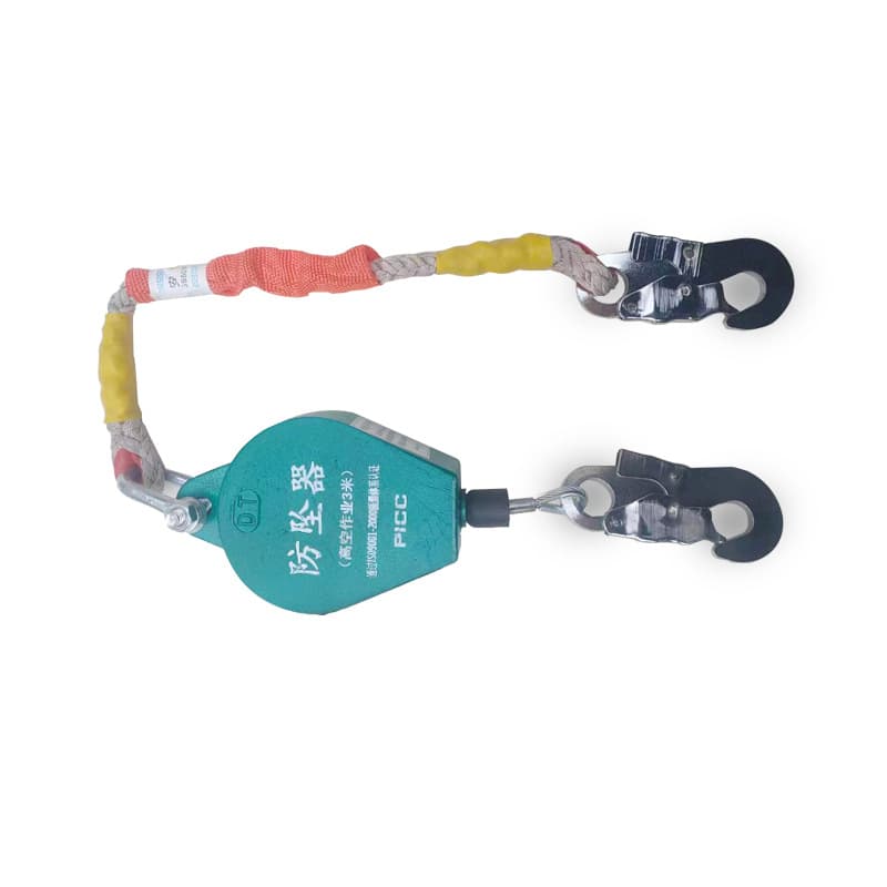 Rope-Type Safety Rope Self-Locking Retractable Device High-Altitude Fall Arrester Self-Locking Fall Arrest Retractable Safety Harness Dual Lock