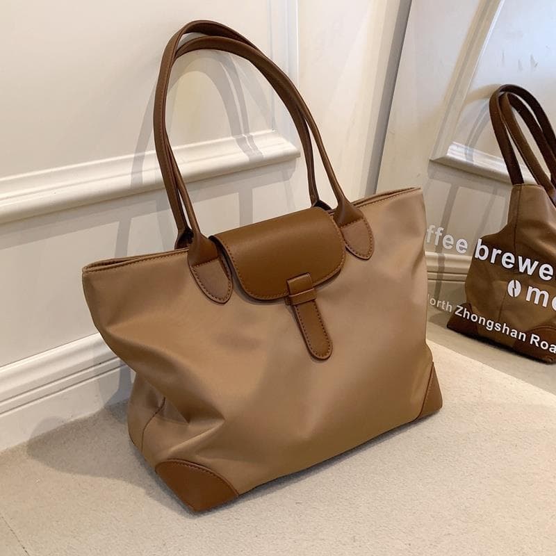 Large Capacity Street Style Oxford Cloth Tote Bag Women's Commuter Bag Fall Season Versatile Class Bag Matching Women's Bag