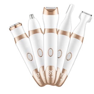 Cross-border 5-in-1 Hair Remover, Rechargeable Women's Trimmer, Electric Hair Removal, Nose Hair, Eyebrow & Bikini Trimmer Set