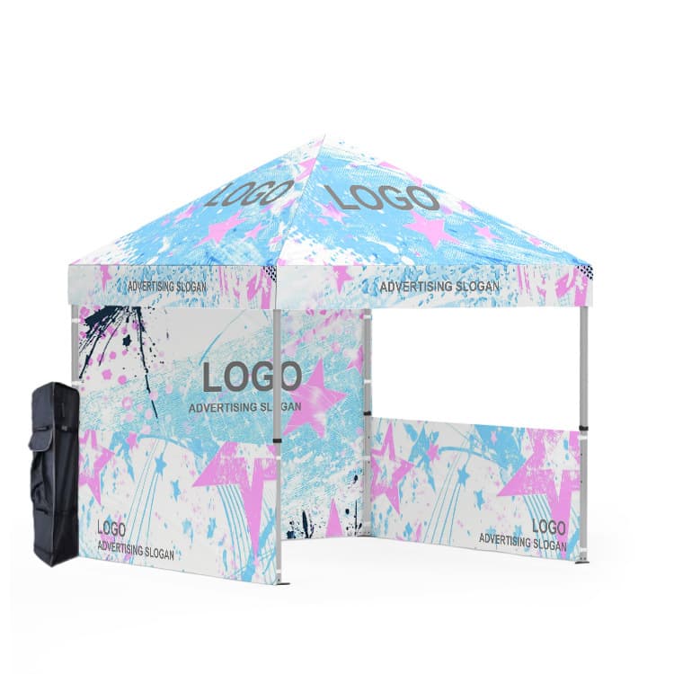 Printed Logo Four-Corner Tent Market Outdoor Advertising Home Use Thickened Rainproof Night Market Stall Tent Wholesale Waterproof Sunscreen